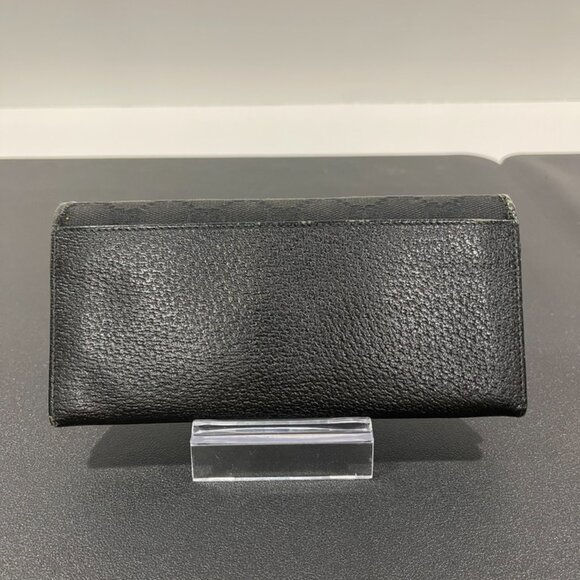 Gucci. Women's Black Guccisima Canvas/Leather Long Wallet. (JB1023) - Picture 3 of 12